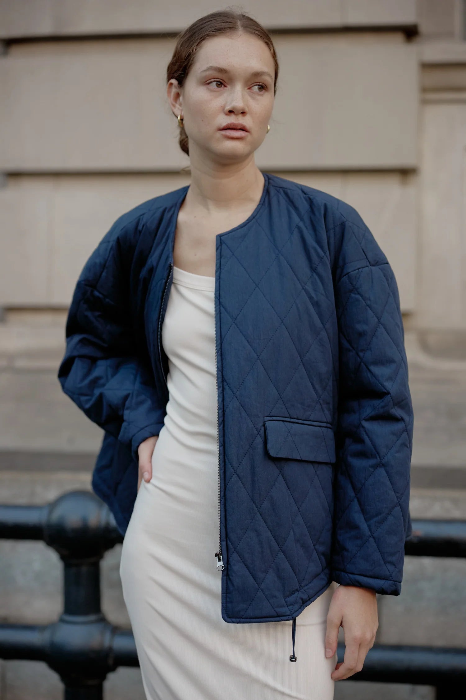 Oversized Cotton-Blend Utility Jacket