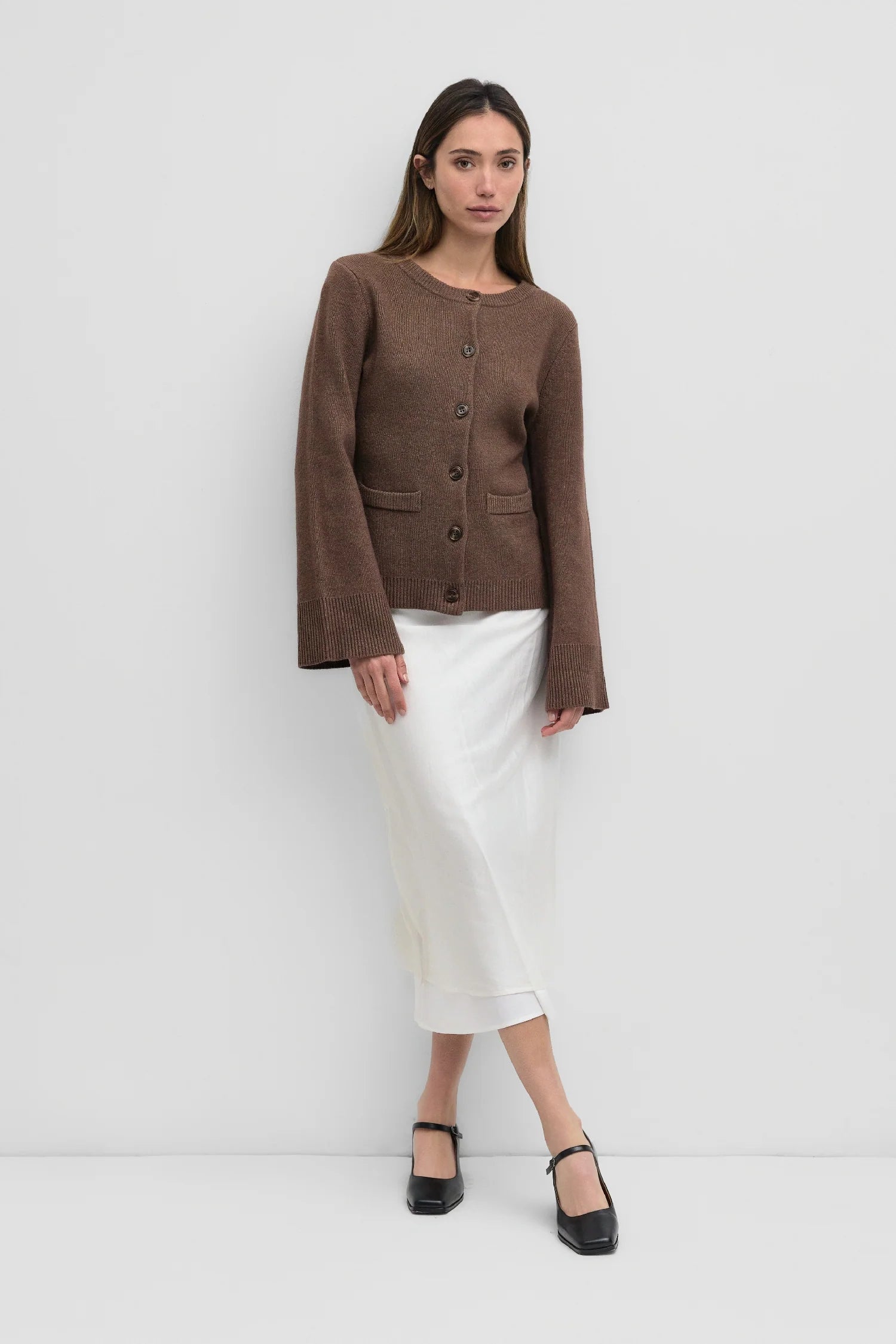 Flared Sleeve Cardigan