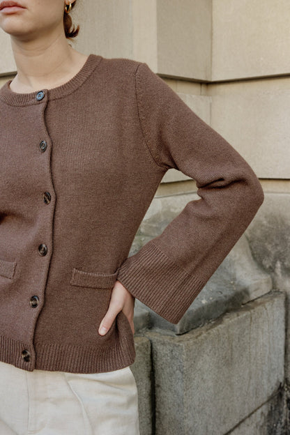 Flared Sleeve Cardigan