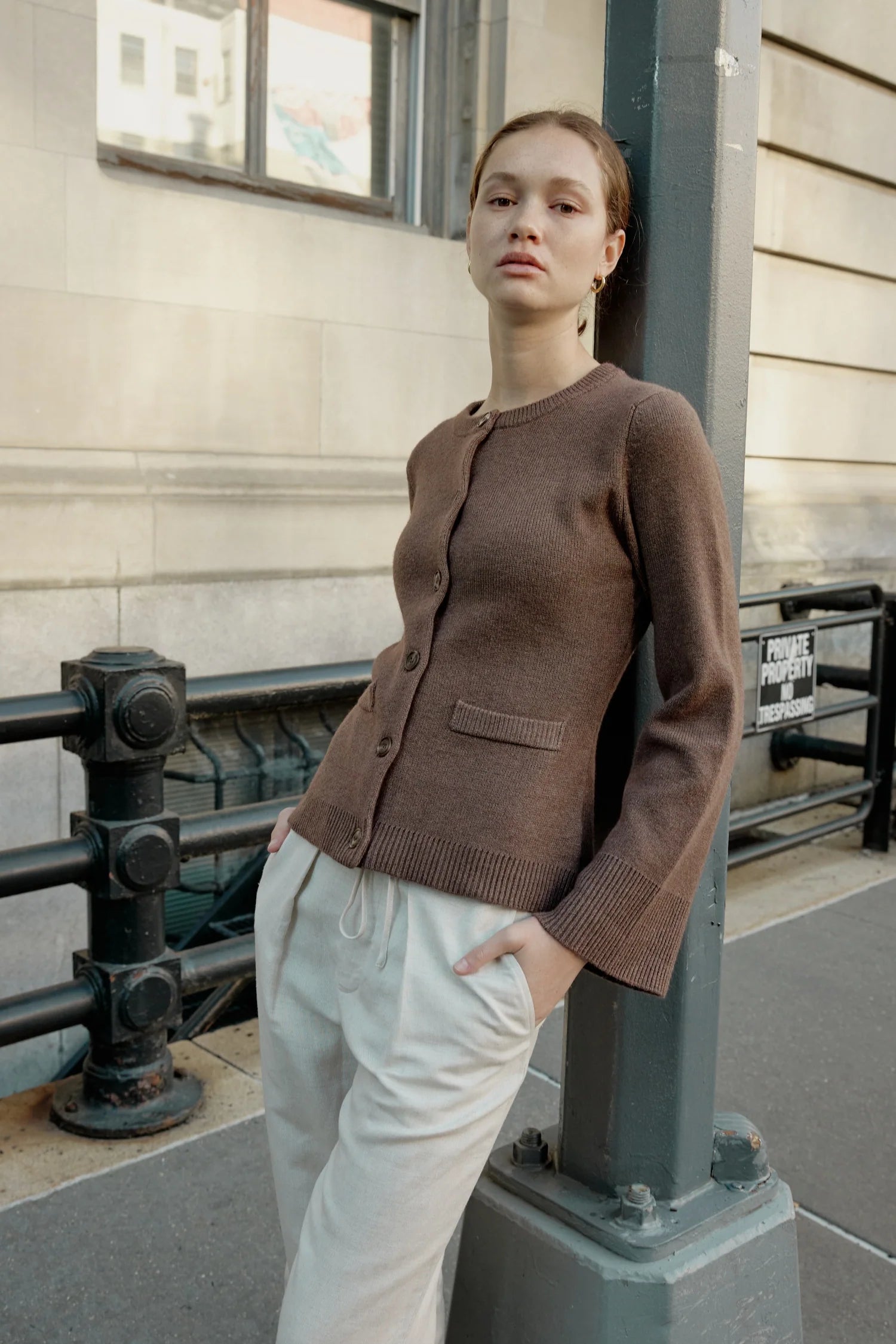 Flared Sleeve Cardigan