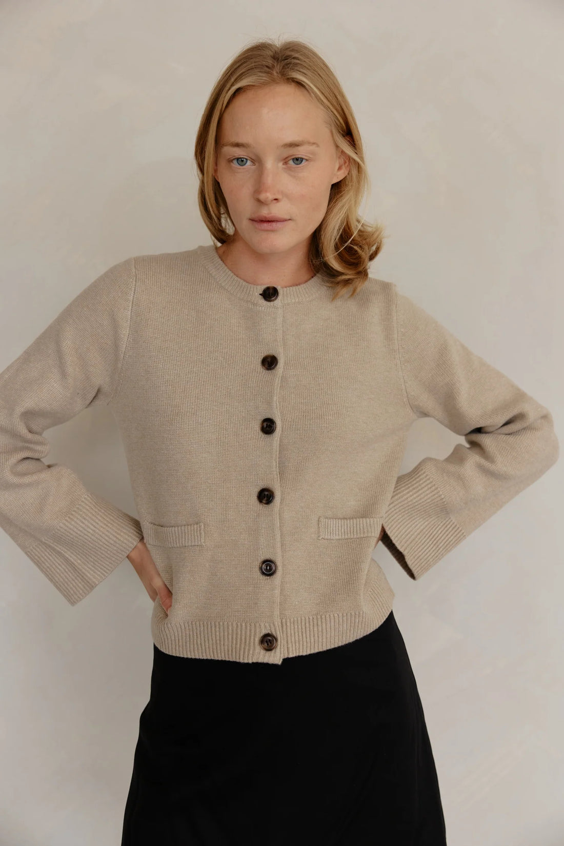 Flared Sleeve Cardigan