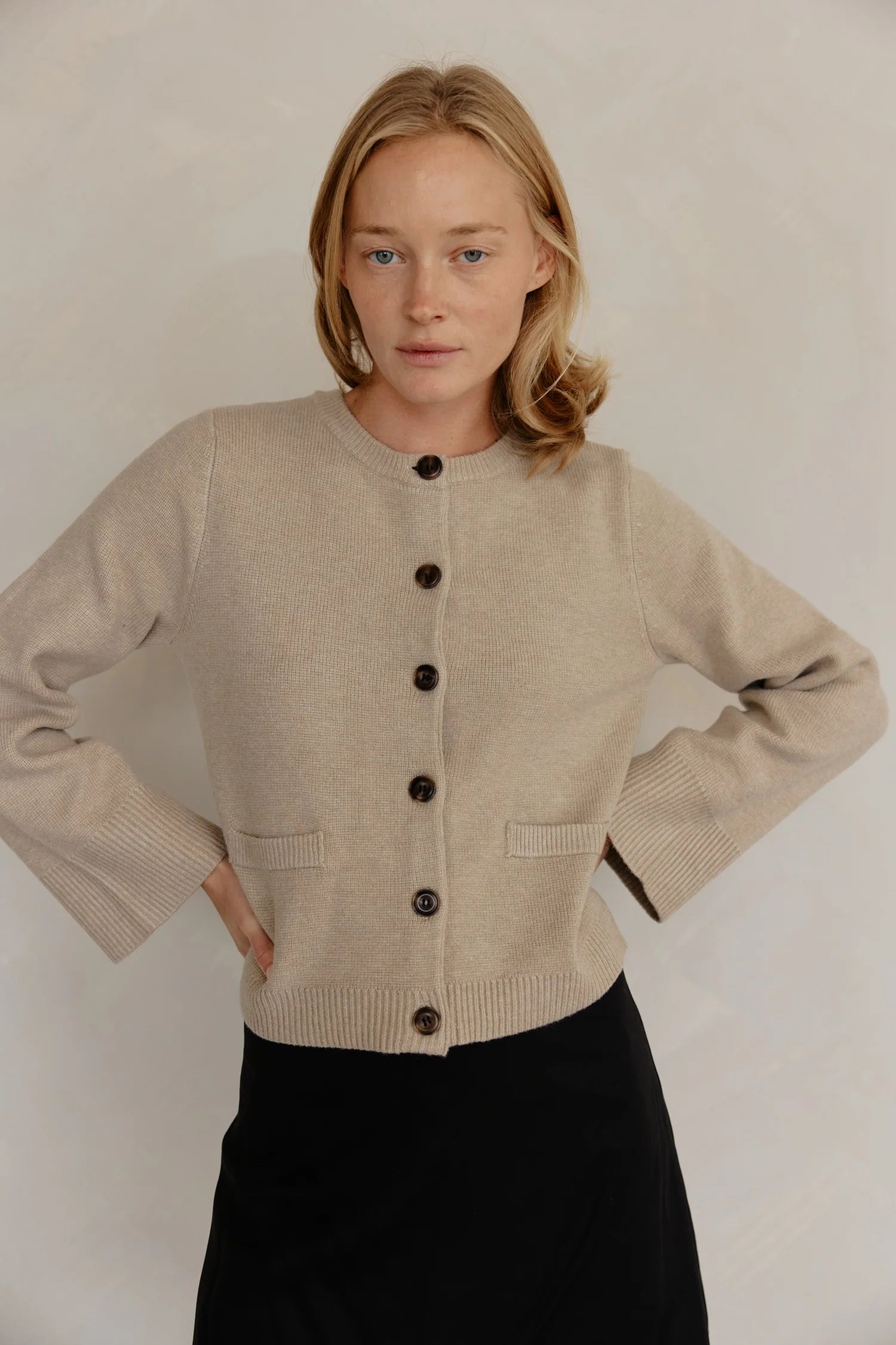 Flared Sleeve Cardigan