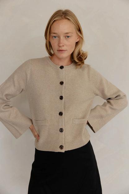 Flared Sleeve Cardigan