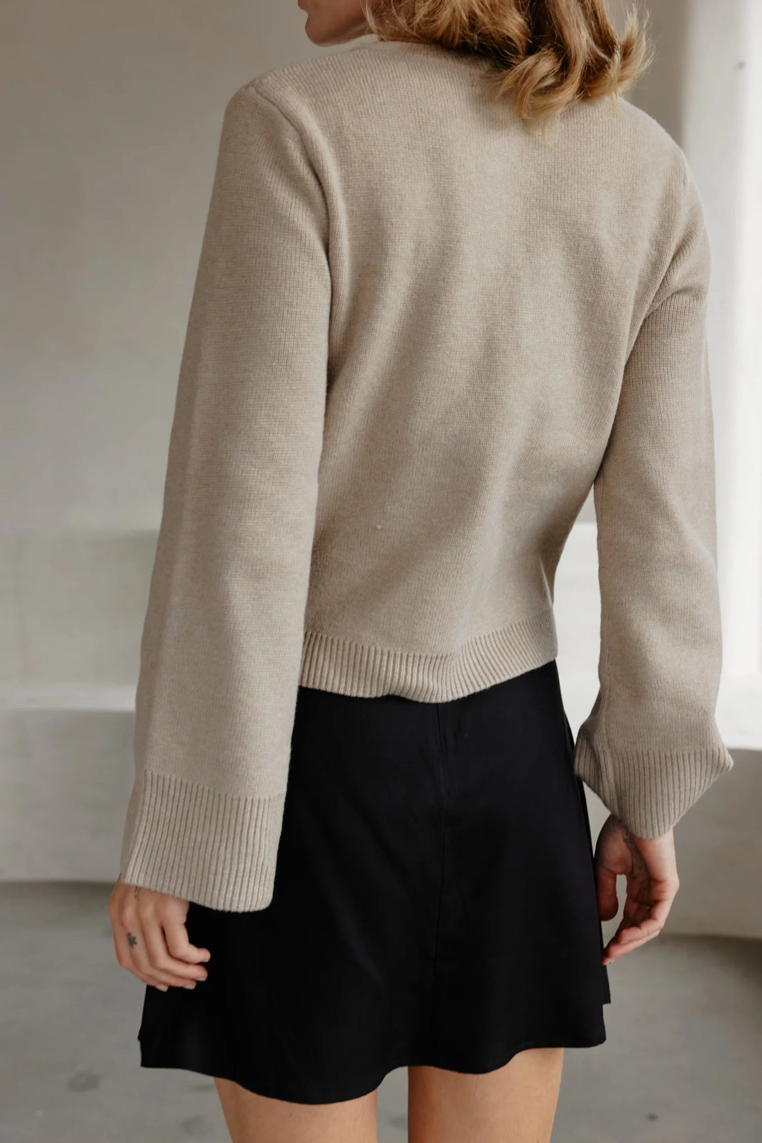Flared Sleeve Cardigan