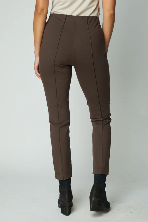 Chocolate Ponte Leisure Slim Pant