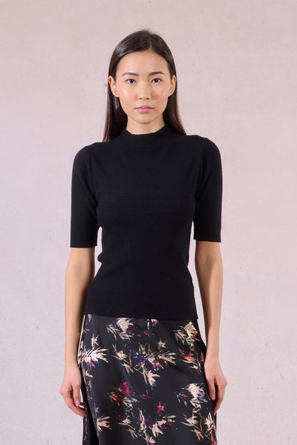 Knit Short-Sleeve Sweater