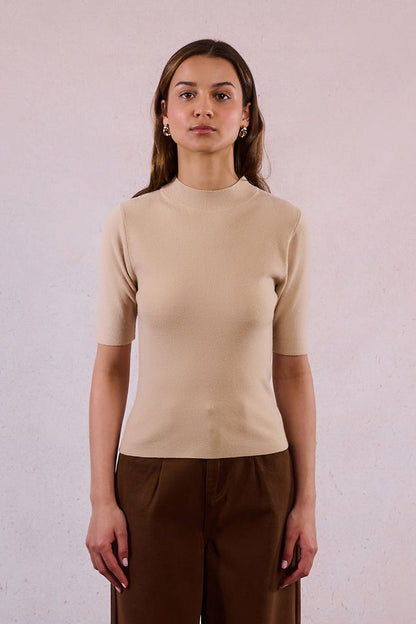 Knit Short-Sleeve Sweater