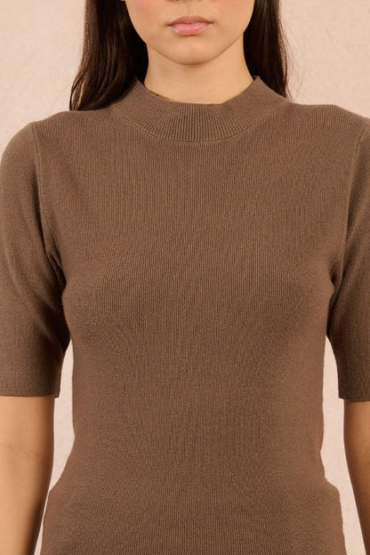 Knit Short-Sleeve Sweater