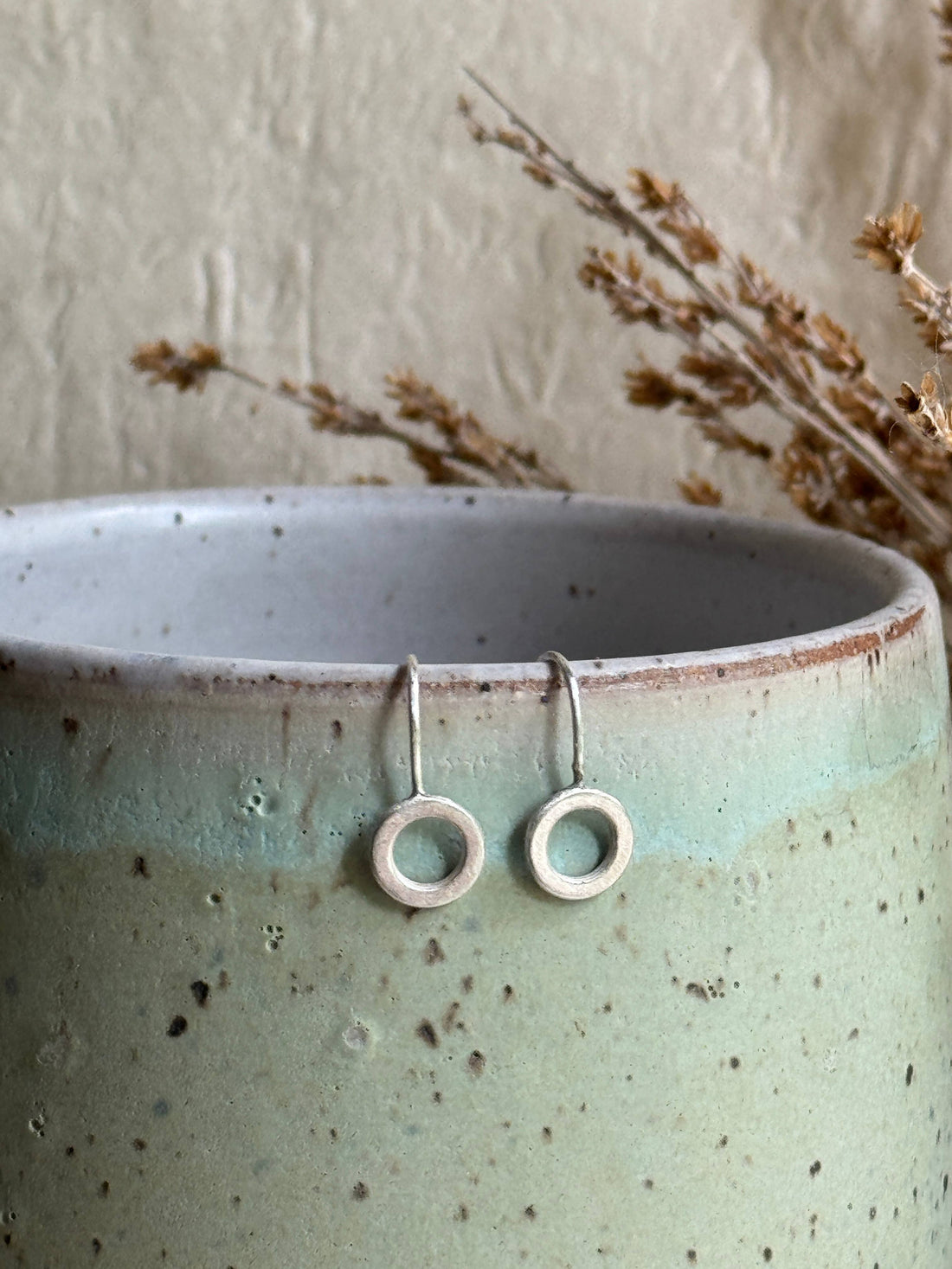 Little Sterling Silver Circle Earrings