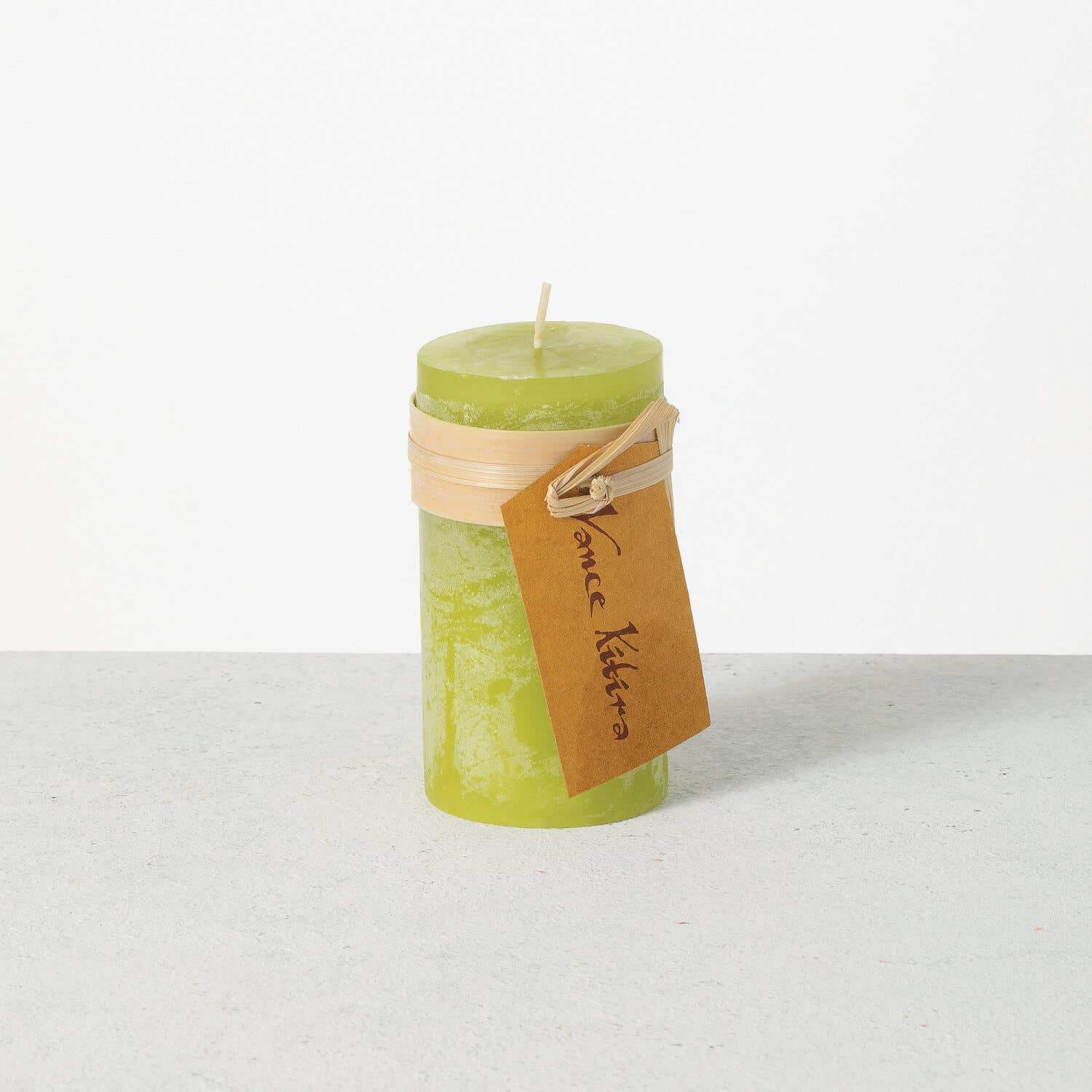 Green Timber Pillar Candle