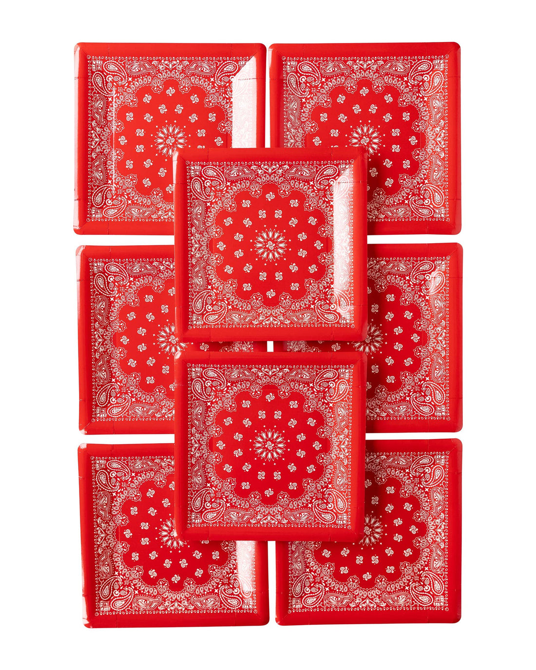 Red Bandana Paper Plate