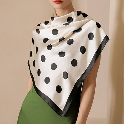 Polka Dot Silky Wrap Scarf