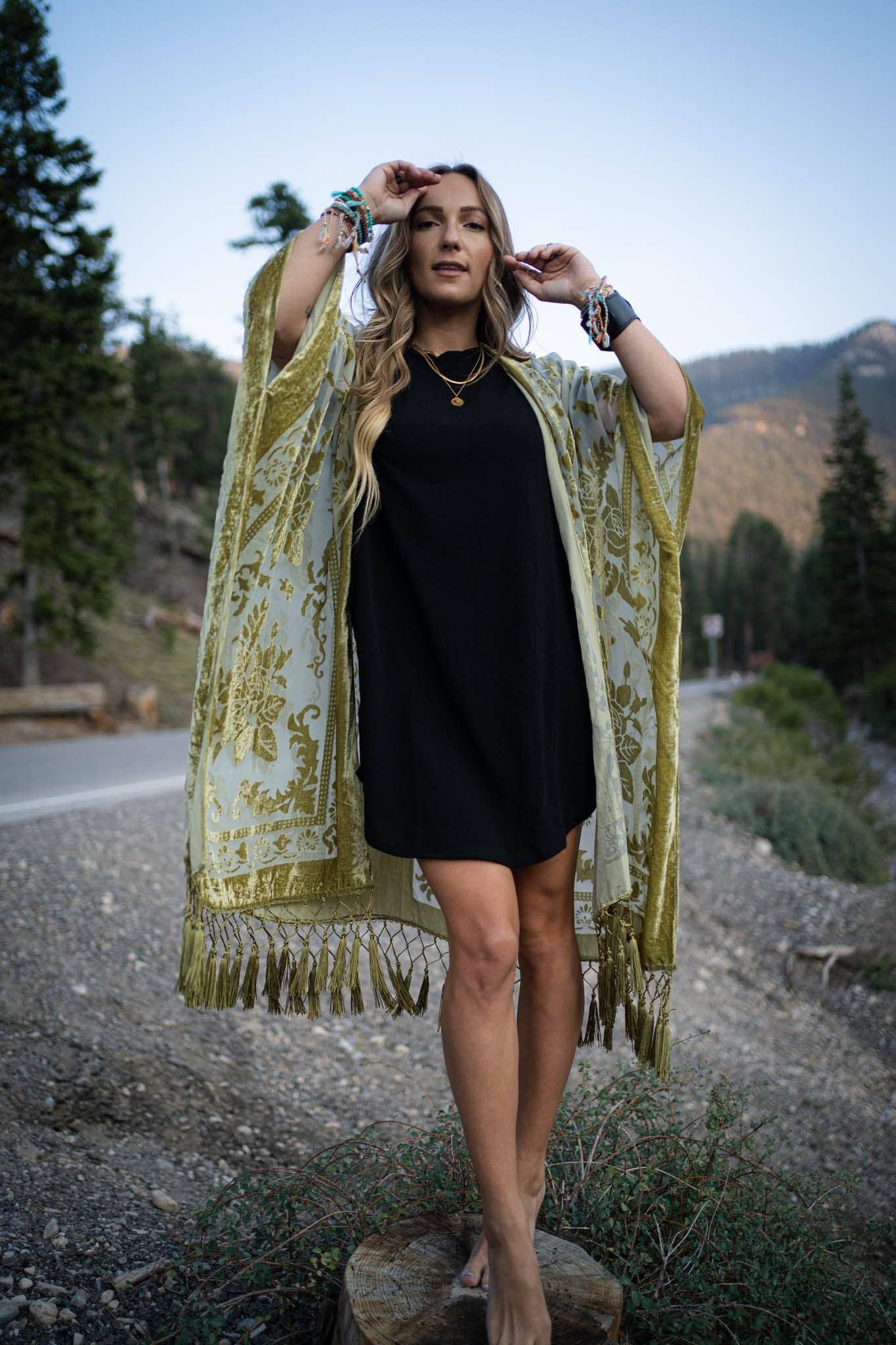 Chic Velvet Kimono