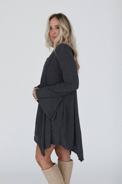 Long Bell Sleeve Tunic Dress
