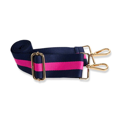 Bright Pink HydroBag Handle with Pink and Navy striped strap