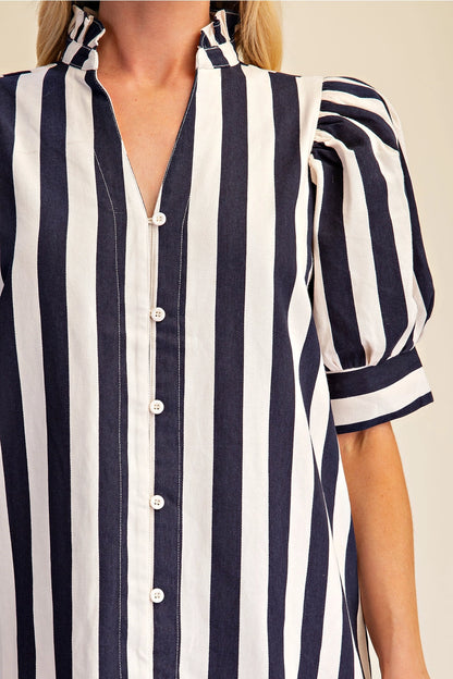 Classic Striped Mini Dress
