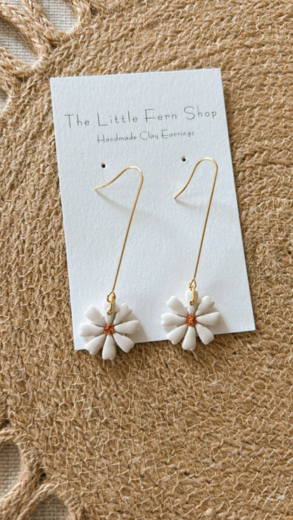 Long Wire Daisy Dangles