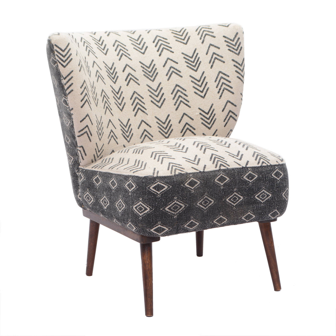 Farmhouse Handmade Cream/Charcoal Organic Cotton Chair