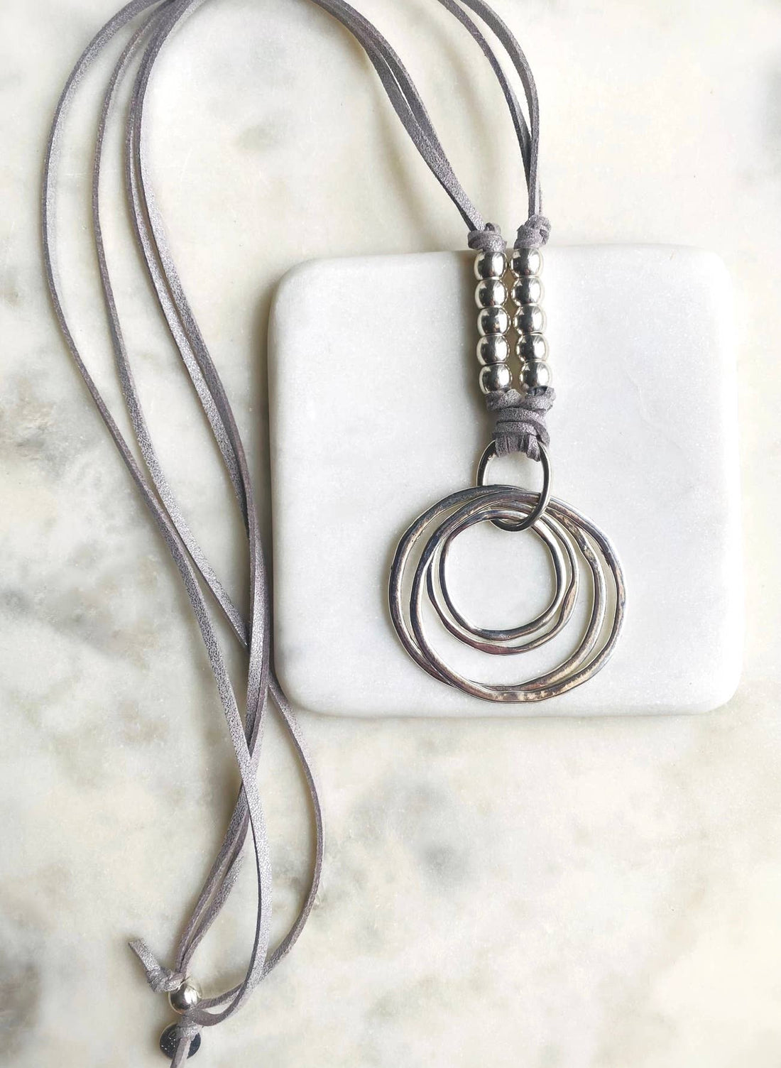 Going in Circles Silver Necklace