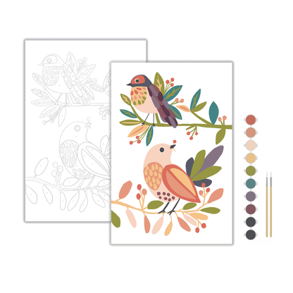 Birds on a Branch Art Paint by Number Kit