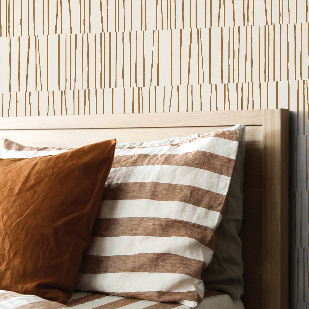 Shift Copper Peel and Stick Wallpaper, 28 sq. ft.