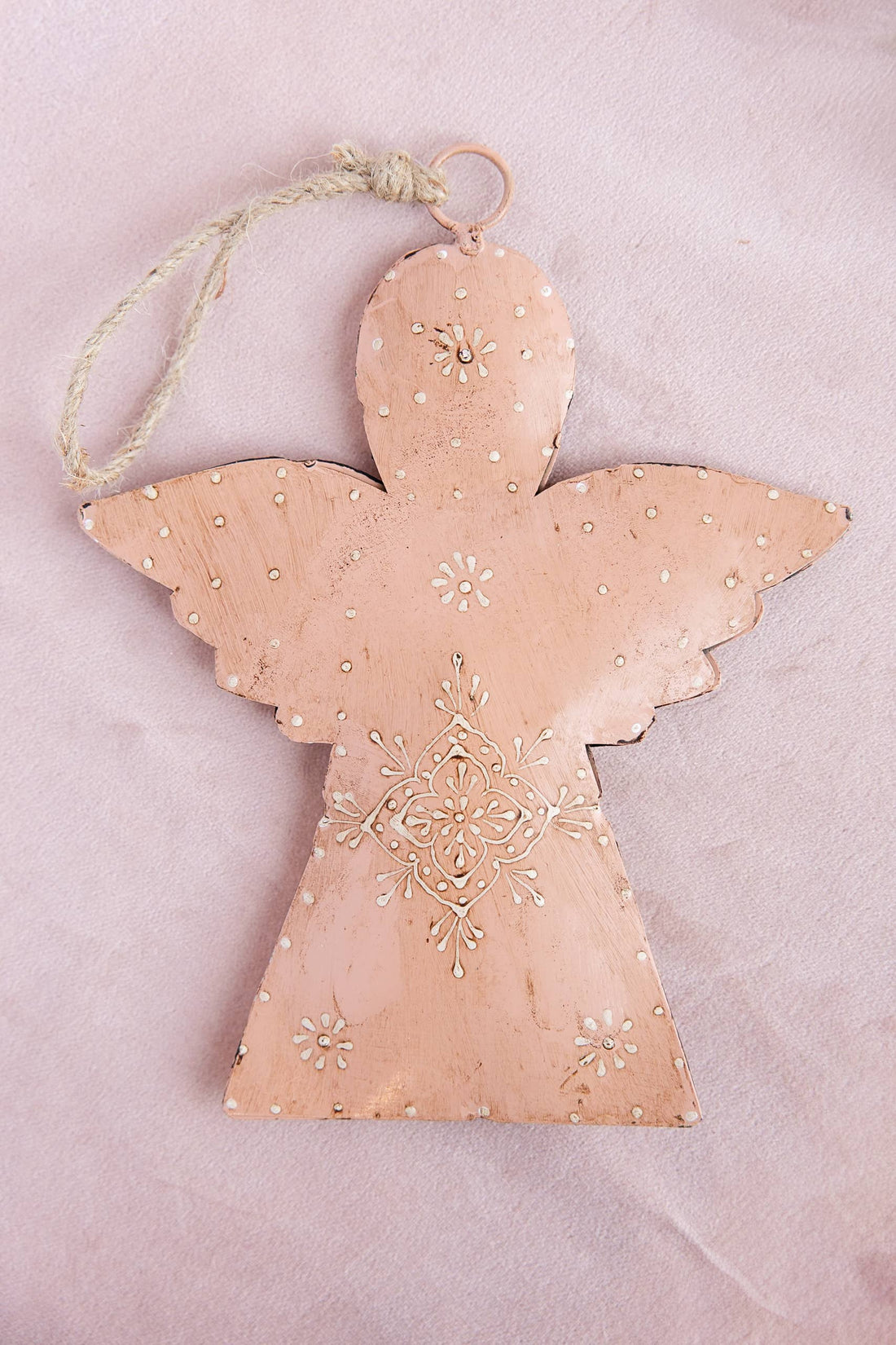 Large Peach Hanging Easter Angel