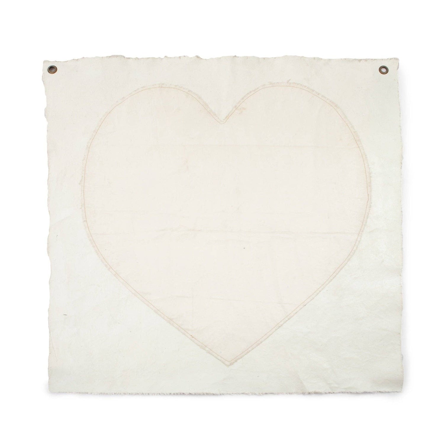 Stitched Heart Hand Painted Wall Hanging 36" x 36"