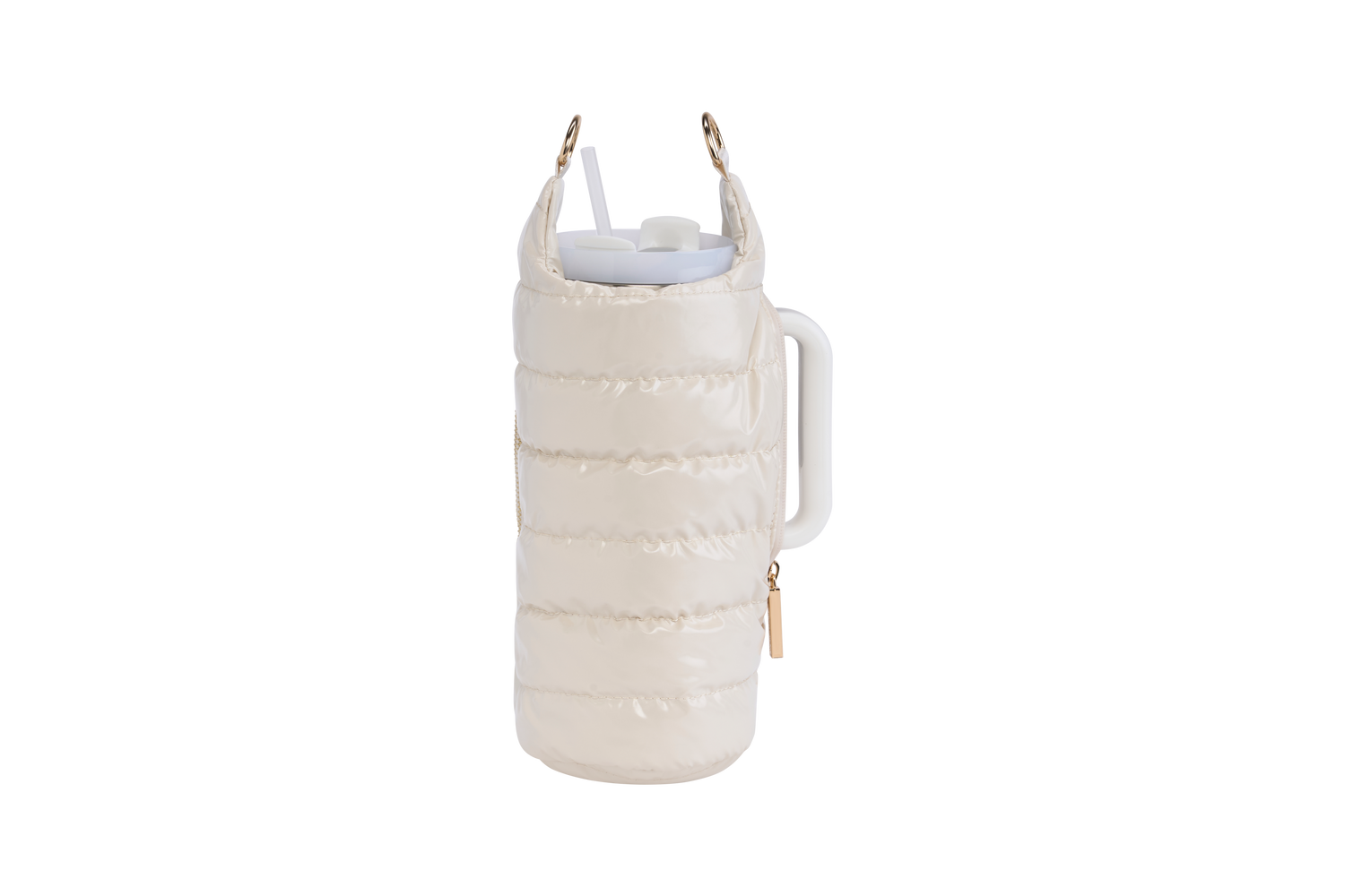 HydroBag® HANDLE™ - Ivory Lacquer with Solid Vegan Leather Trimmed Strap