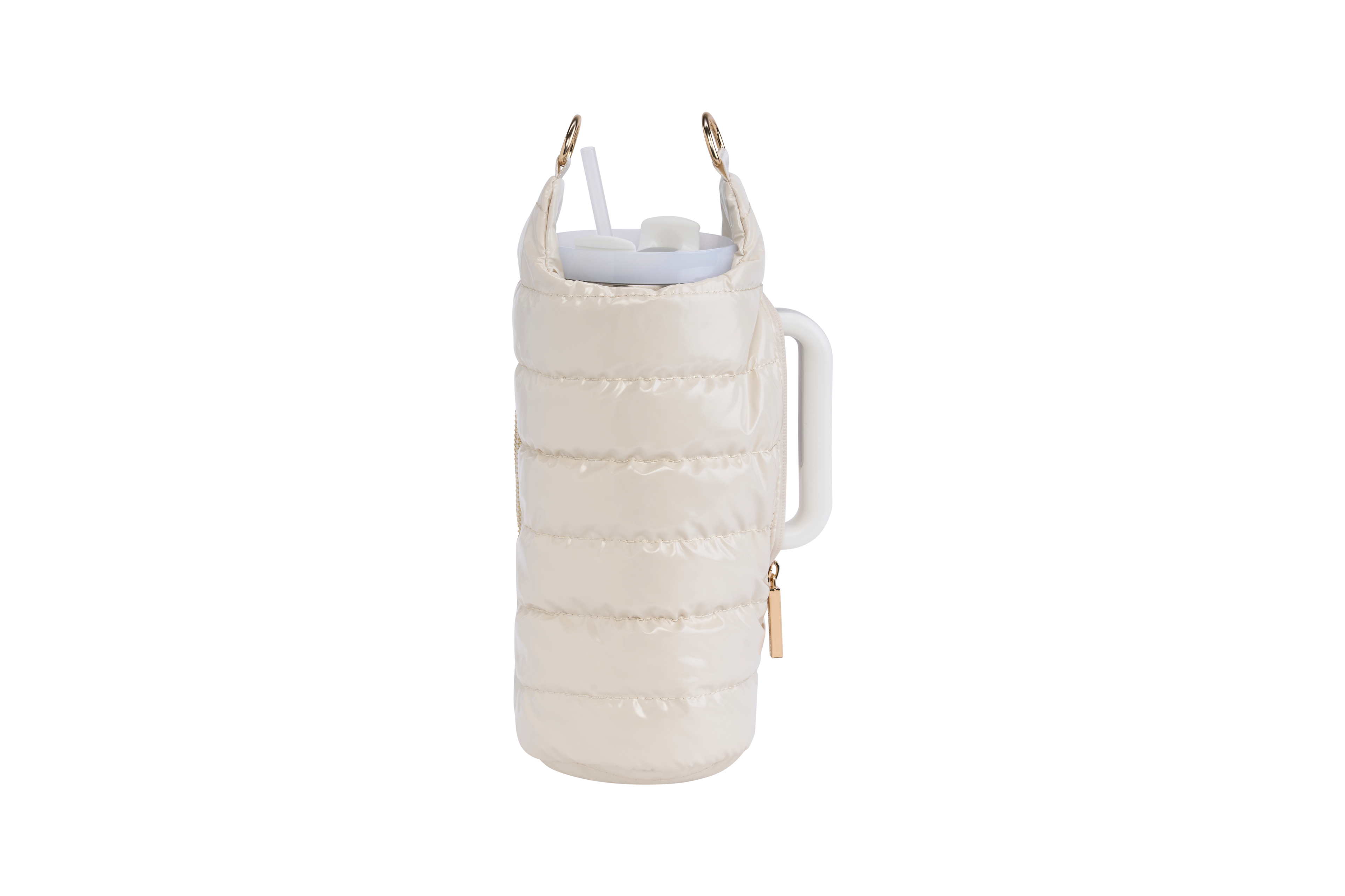 HydroBag® HANDLE™ - Ivory Lacquer with Solid Vegan Leather Trimmed Strap