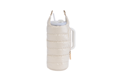 HydroBag® HANDLE™ - Ivory Lacquer with Solid Vegan Leather Trimmed Strap