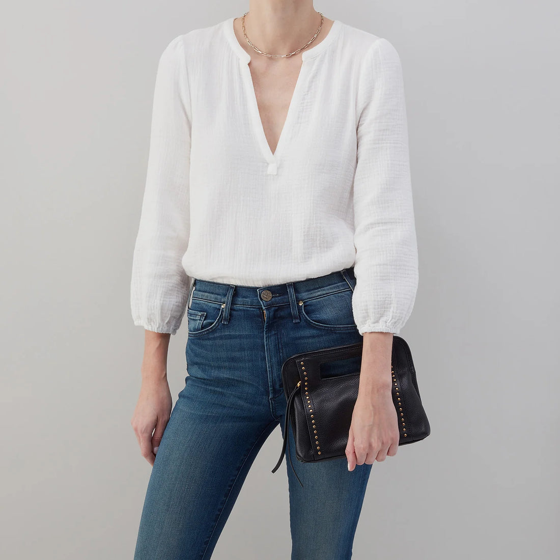 Ace Clutch In Pebbled Leather