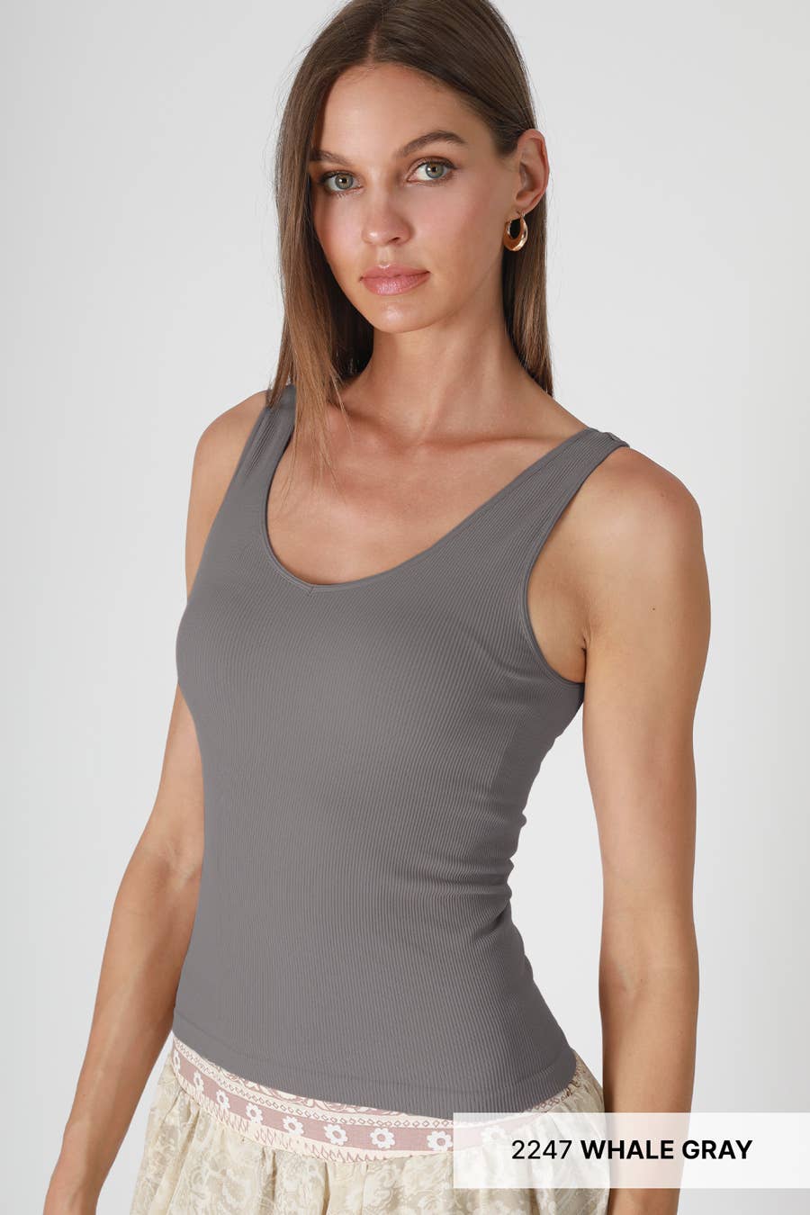 Ribbed Reversible Tank Top
