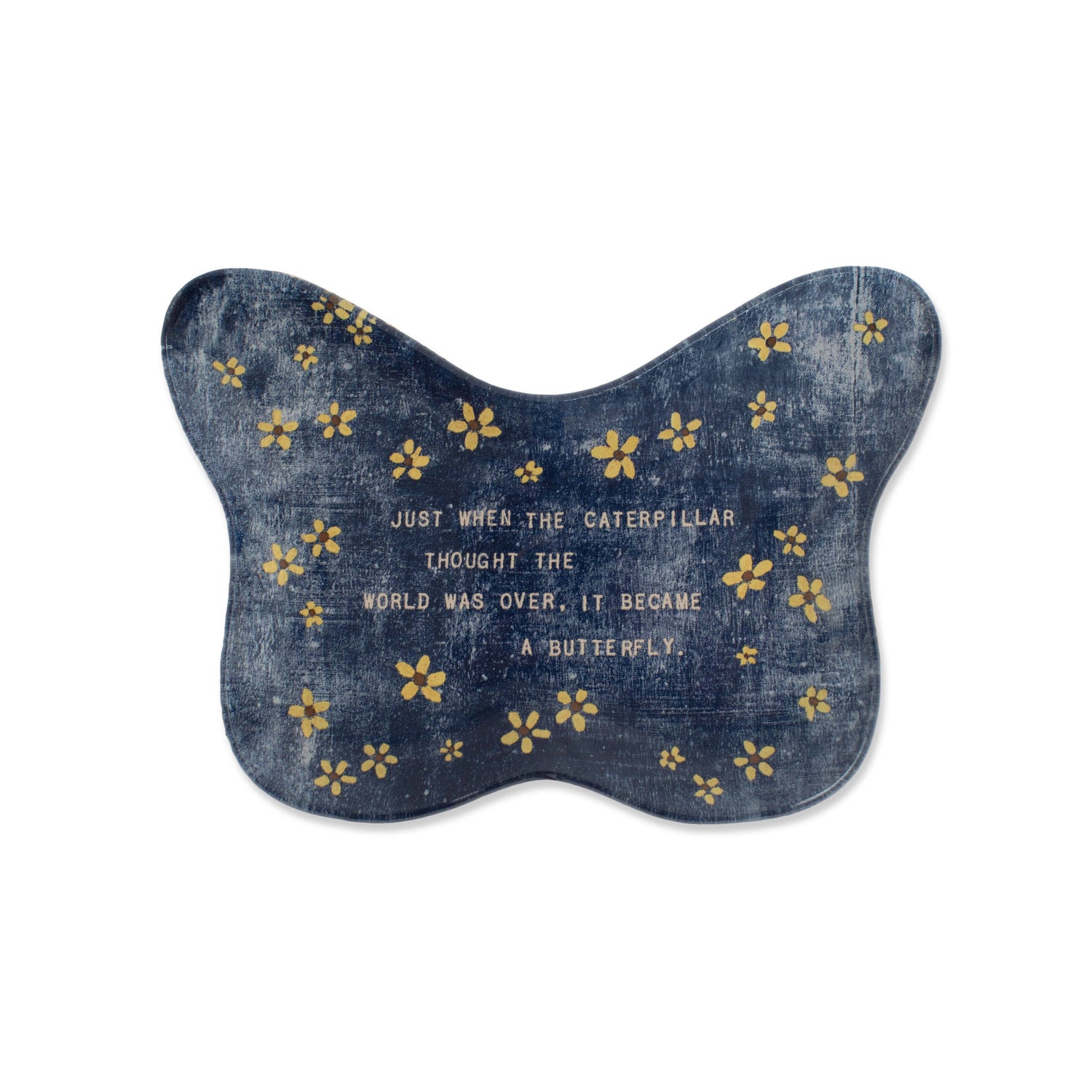 Just When The Caterpillar Thought Small Butterfly Decoupage Plate