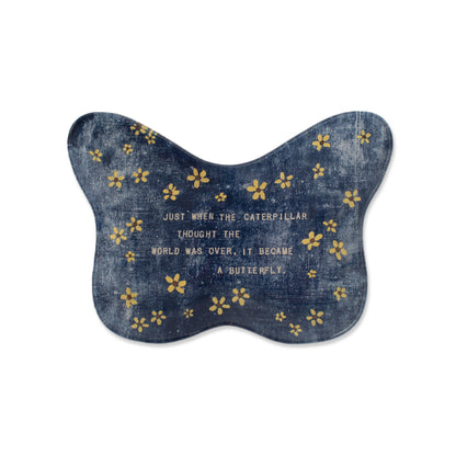 Just When The Caterpillar Thought Small Butterfly Decoupage Plate