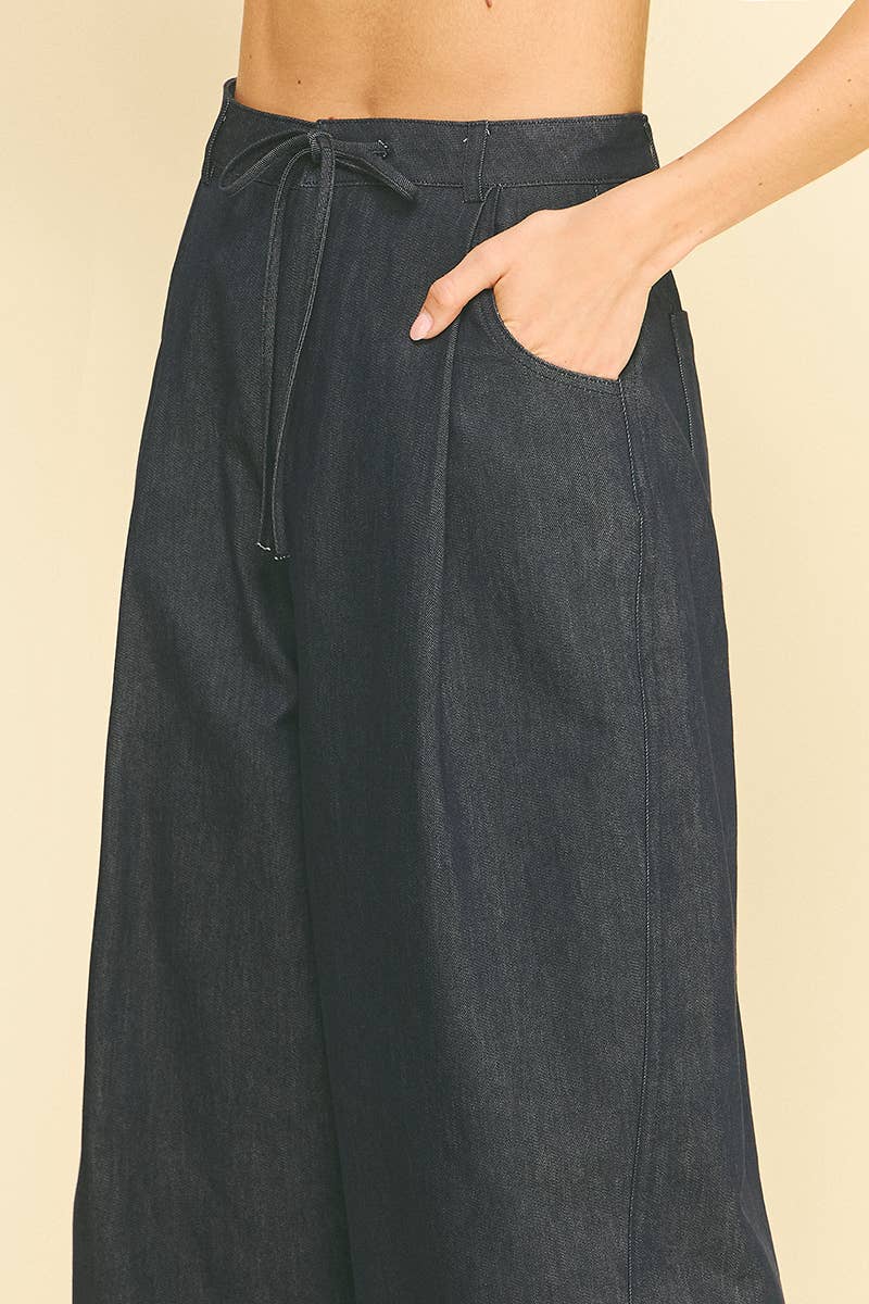 High Waist Barrel Dark Jean