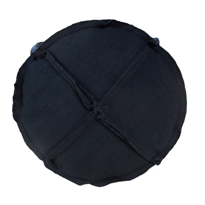 Textured Indoor Outdoor Pouf with Handles