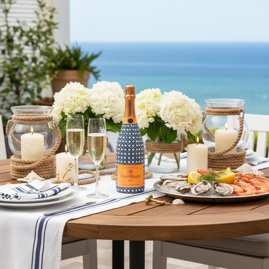 Navy and White Cane – Champagne Collection