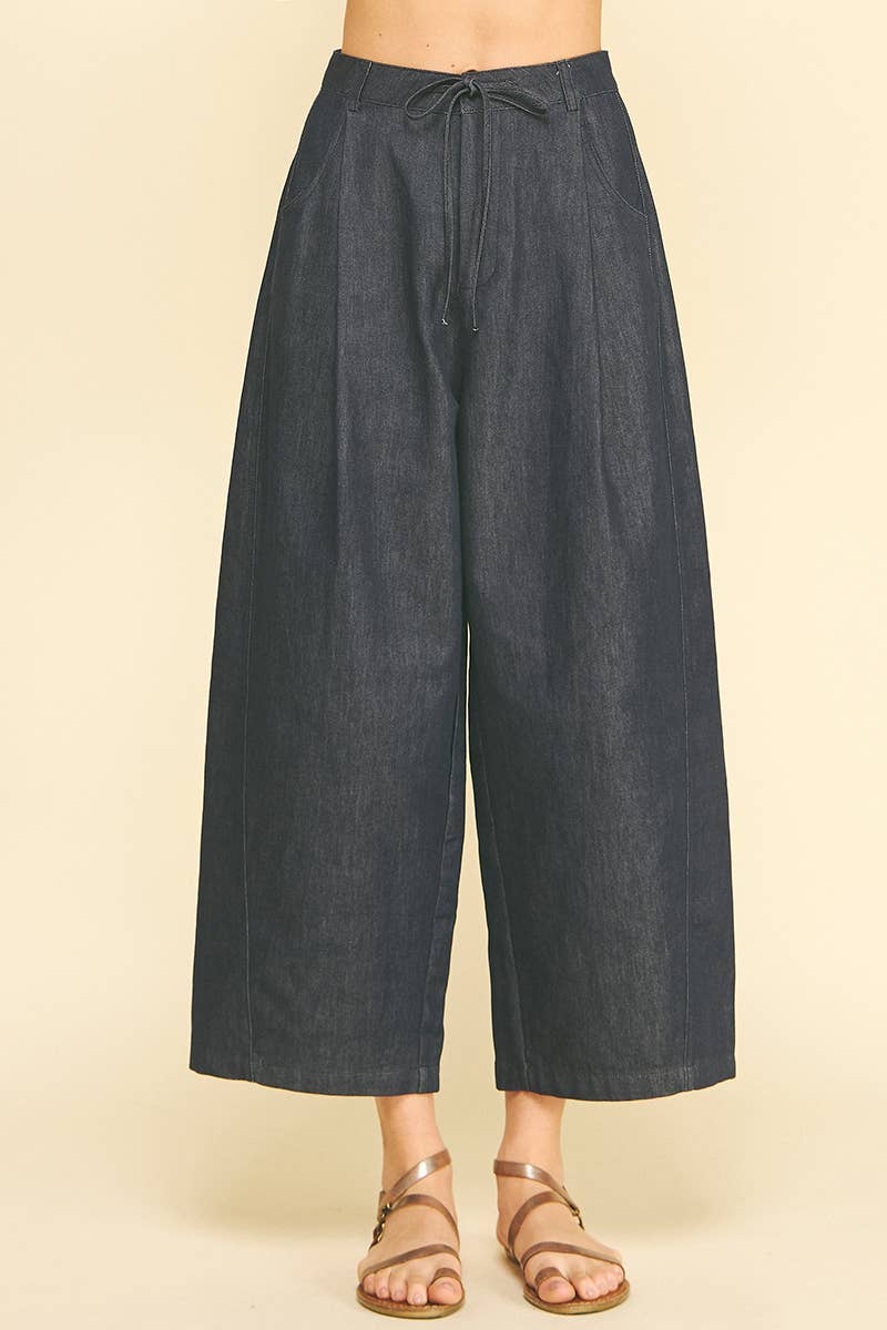 High Waist Barrel Dark Jean