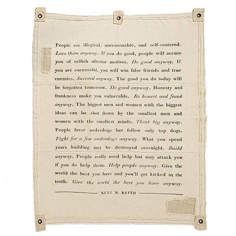 Canvas Wall Hanging - Anyway