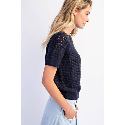 Short Sleeve Knit Top