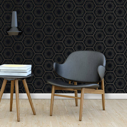 Hello Sunshine Gatsby Gold P&amp;S Wallpaper, 56 sq. ft.