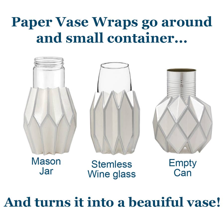Wicker Paper Vase Wraps | Set of 3