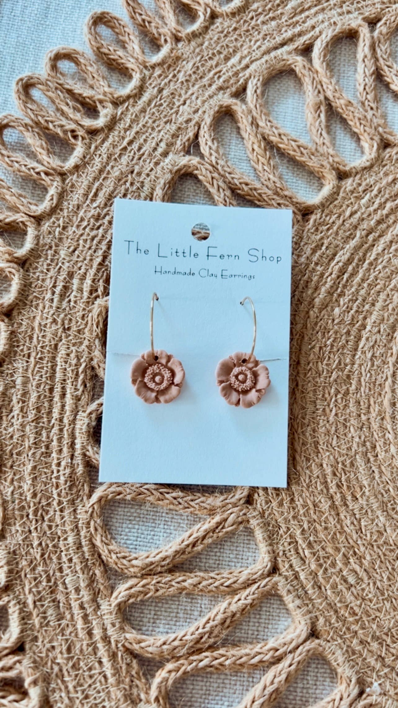 Dainty Peach Floral Hoops