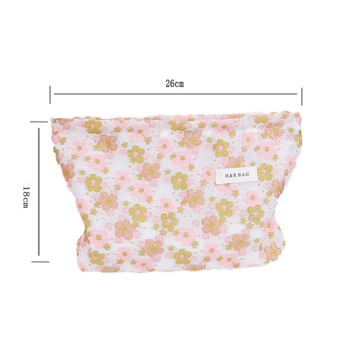 Sweet Green Floral Embossed Pouch