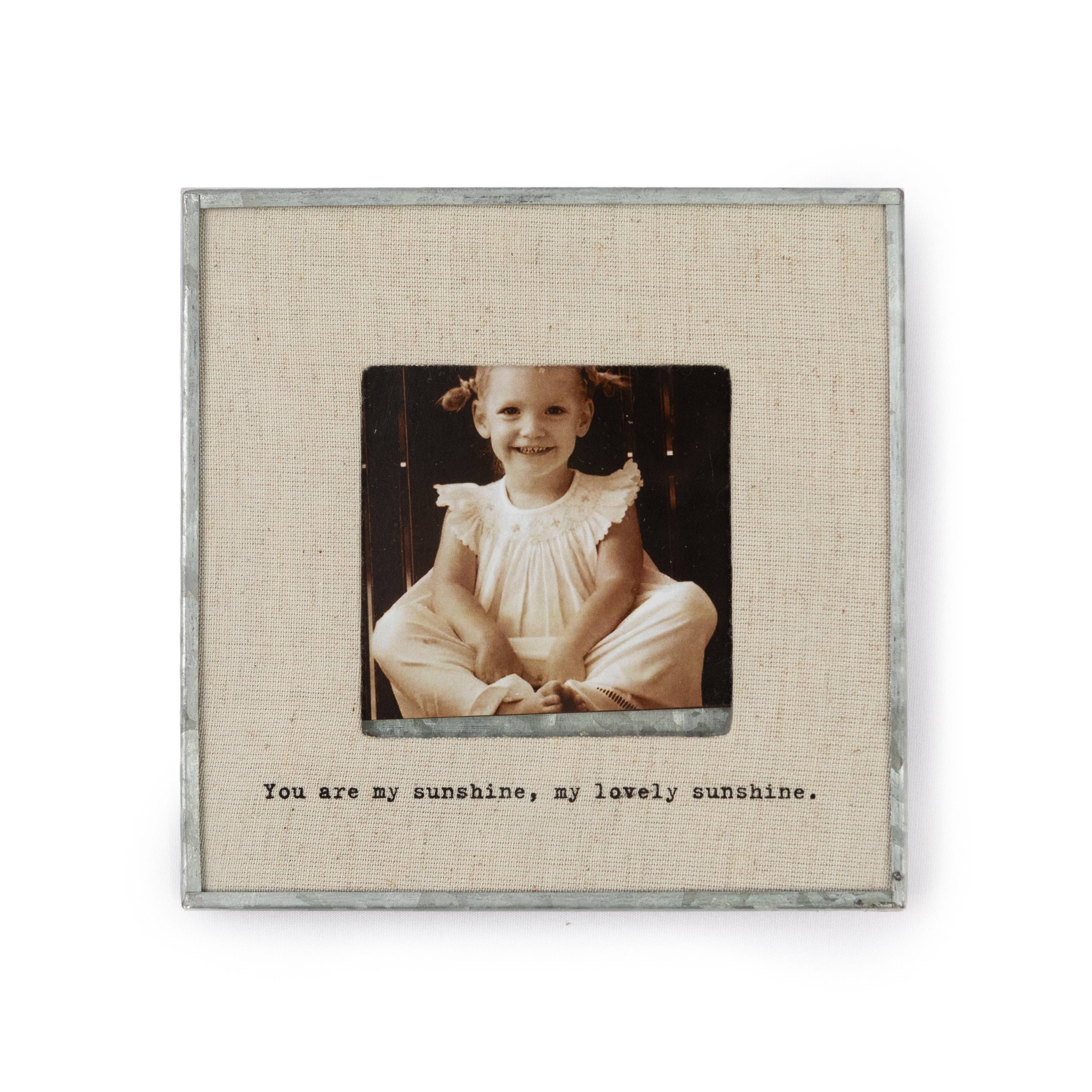 You Are My Sunshine Linen Photo Frame 6”x6
