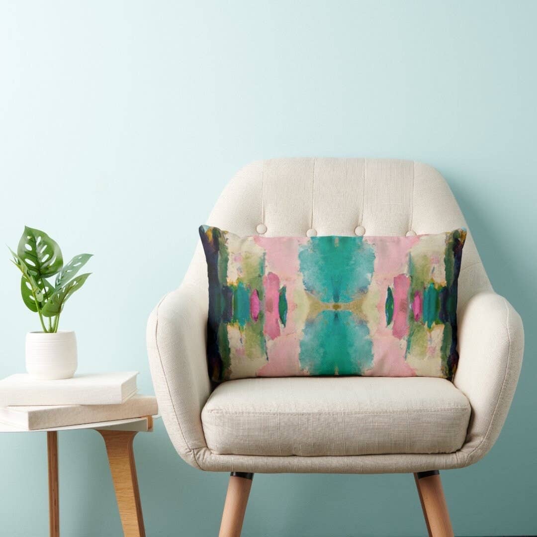 Lola Decorative Abstract Modern Art Throw Pillow