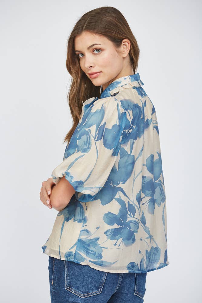 Romantic Lantern Sleeve Blouse