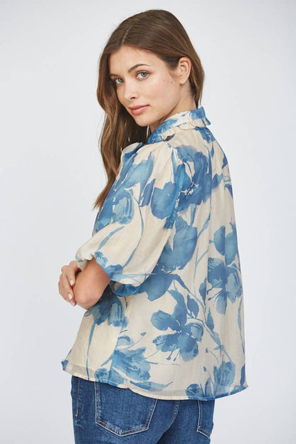 Romantic Lantern Sleeve Blouse