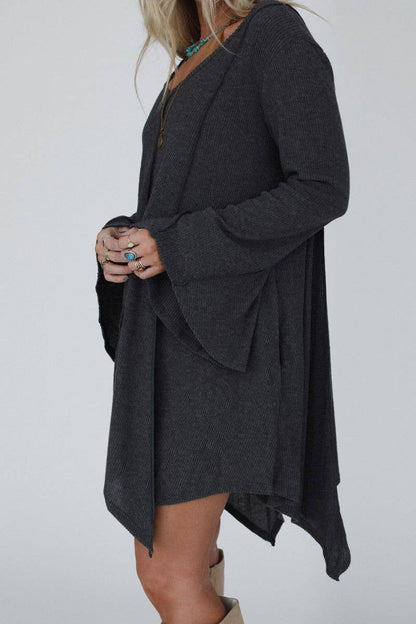 Long Bell Sleeve Tunic Dress