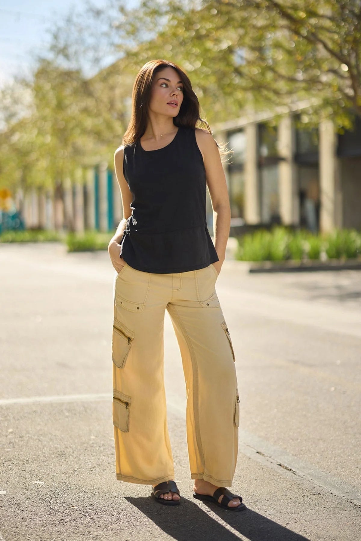 Enna Cinchable Twill Tank